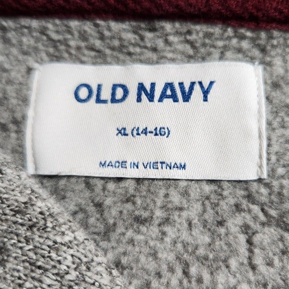 Old Navy Boys XL $40 Heather Gray Shawl‎ Collar Sweater Sweatshirt Pullover - Picture 2 of 6